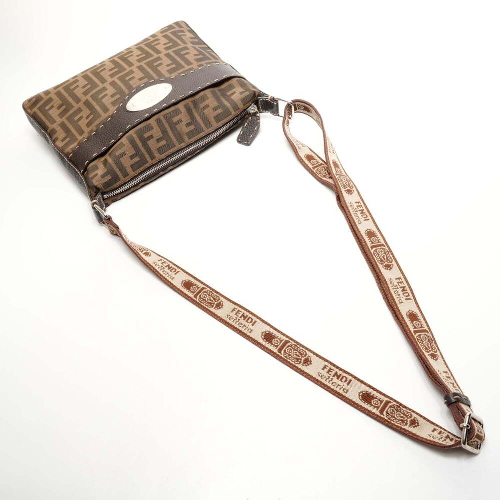 FENDI Brown Canvas Zucca Shoulder Bag - Picture 8 of 12